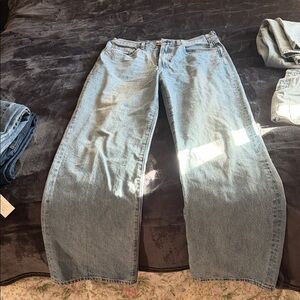 Aritzia Light Blue Flare & Wide Leg Jeans